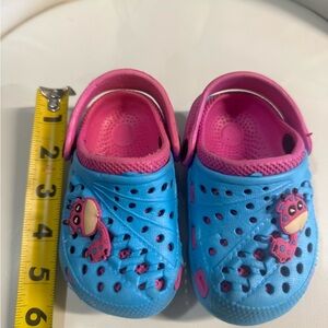 Vibrant Blue and Pink Kids' Clogs